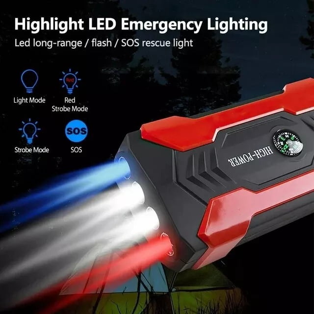 Car Jump Starter Booster Jumper Box Power Bank Battery Charger Portable 99800m