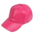 thumbnail image 4 of KDSJSXW Ponytail Hats For Women Leather Baseball Cap Men Women Adjustable Leather Peaked Cap 47 Brand Hat (Hot Pink,One Size), 4 of 4