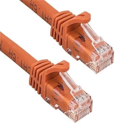 1 ft. Cat6a 600 MHz UTP Snagless Ethernet Network Patch Cable, Orange