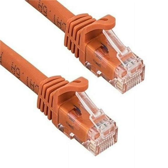 1 ft. Cat6a 600 MHz UTP Snagless Ethernet Network Patch Cable, Orange