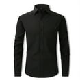 thumbnail image 2 of Gvdentm Men's Casual Polo Shirts Long Sleeve Athletic Button Shirt Tees Black,M, 2 of 4