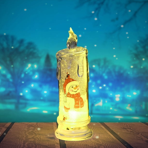 Xihbxyly Velas Navideñas con Simulación de Llama Led, Brillo Suave y Cálido, Decoración Festiva para El Hogar, Inalámbricas y Compactas, Ambiente Acogedor, Decoración Navideña (Paquete de 3)