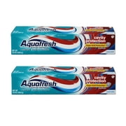 2 Pack - AquaFresh Cool Mint Toothpaste Cavity Protection 5.6 Oz Each