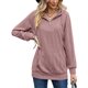 thumbnail image 1 of Jersey de baile sexy para mujer, sudadera con capucha con cremallera de un cuarto, Tops de punto sueltos lisos con bolsillos, 1 of 3