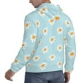 thumbnail image 6 of Pofeuu Daisies Flowers Print Mens Casual Hooded Collar Drawstring Hoodies Pullover Sweatshirts Casual Long Sleeve Shirts-4X-Large, 6 of 7