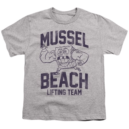 Spongebob Mussle Beach Lifting Team Unisex Youth T Shirt