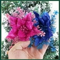 thumbnail image 3 of Nilvkv Christmas Artificial Flowers 16cm Simulation Flower Accessories Christmas Tree Decoration Christmas Flower Pendant, Christmas Decorations, 3 of 5