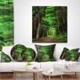 thumbnail image 4 of Designart Dreamy Greenery in Dense Forest - Forest Throw Pillow - 16x16, 4 of 5