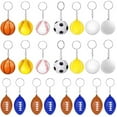 thumbnail image 7 of 30 Pcs Creative Mini Football Rugby Basketball Tennis Keychain Car Key Chain Key Ring Gift for Men Boys Sport Party Favors, 7 of 7