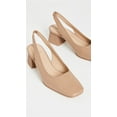 thumbnail image 4 of Sam Edelman Toren Maple Nude Leather Squared Toe Slip On Slingback Dress Pumps (MAPLE, 6), 4 of 5