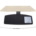 thumbnail image 2 of Adjustable Under Desk Keyboard Tray by NYCCO, Water-Resistant Platform, 17-inch Track Knob Adjust - Black, 2 of 5