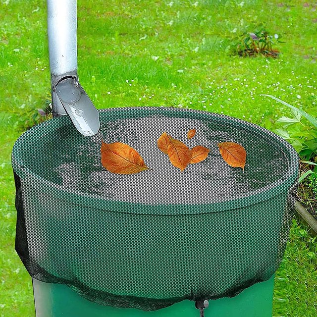 Filet pour Baril de Pluie, Filet pour Baril de Pluie Housse de Baril de Pluie Housse de Filet pour Baril de Pluie Baril de Pluie Housse de Filet pour Baril de Pluie pour Jardin Extérieur (Diamètre 80 cm Noir)
