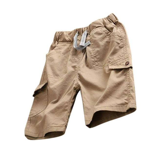 Odeerbi 3-15 Años Niños Bermudas Cargo Bermudas de Verano Pantalones Cortos Deportivos Casual Work Capris