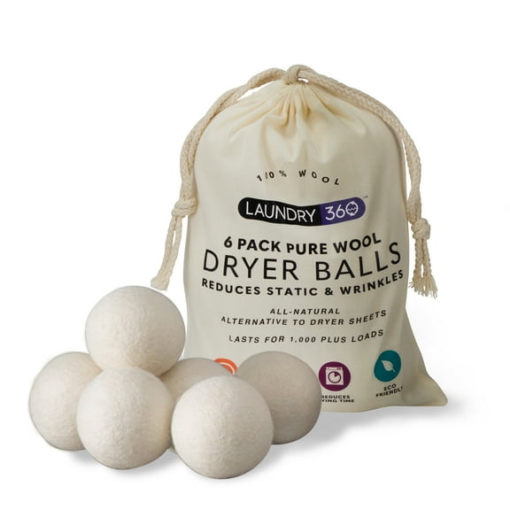 Laundry 360 6 piece Wool Dryer Balls Set