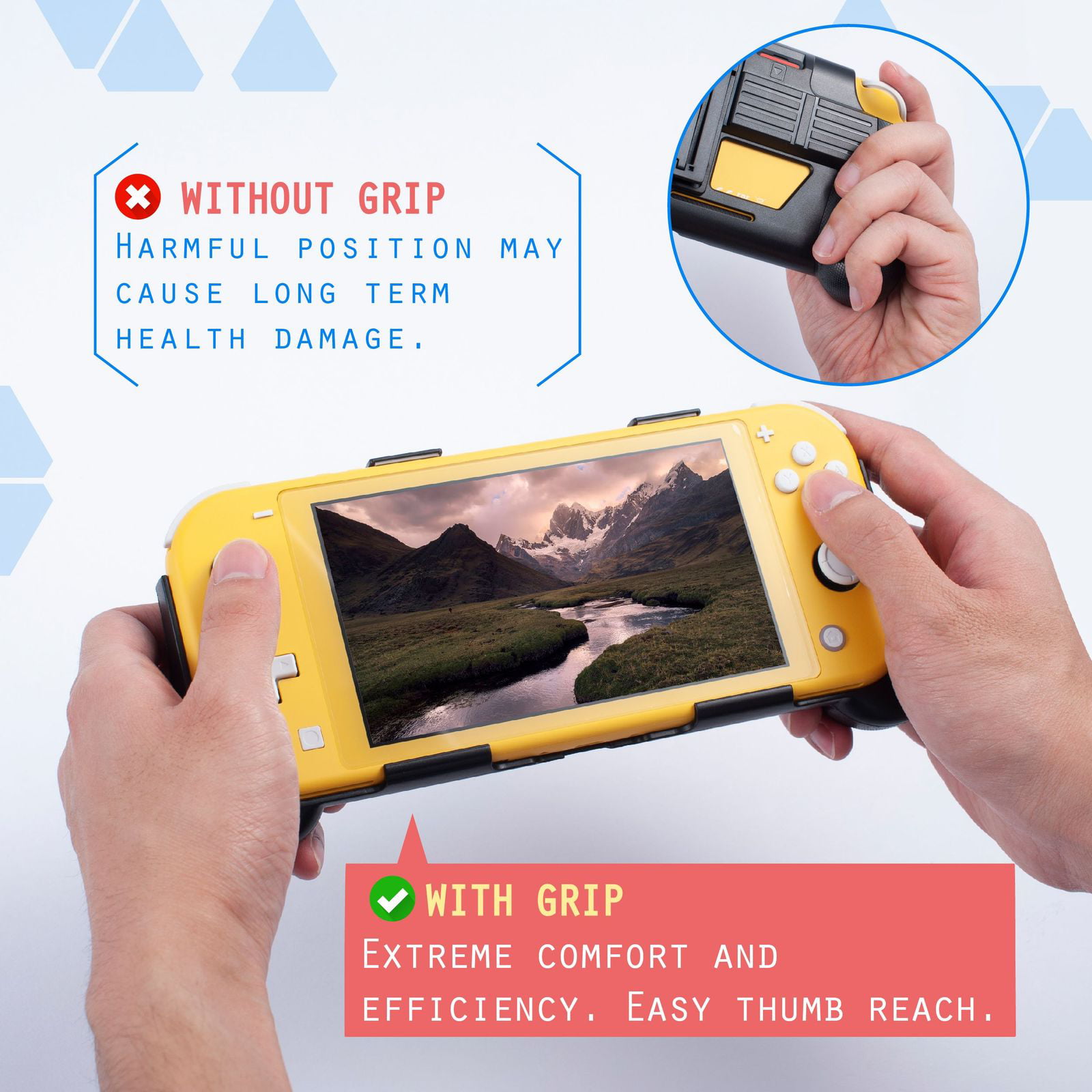Heldig Protective Case for Nintendo Switch Lite, Premium PC Hard Cover Case  Shock-Absorption Anti-Scratch Compatible with Nintendo Lite with 4 Thumb  Grip Caps 