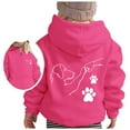 thumbnail image 4 of Tfken Hoodies For Toddler Girls Dog Print Hooded Sweatshirt Trendy Winter Long Sleeve Pink Tops Size3-14 Years, 4 of 4