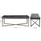 thumbnail image 3 of Banco Otomano de Terciopelo FurnitureR Capitoné para 2 o 3 Personas Gris, 3 of 6