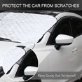 thumbnail image 5 of Windshield Ice Snow Cover Universal Waterproof 4 Layer Protective Windshield Mirror Cover Silver Tone for Cars SUVs, 5 of 6