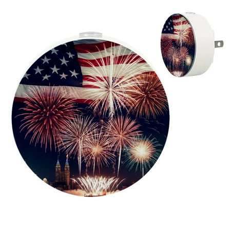 

Night Lights Plug Into Wall [2 Pack] Night Light for Kids LED Nightlight with Dusk to Dawn Sensor for Bathroom Decor Children Room Independence Day 4Th of July