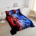 thumbnail image 4 of Erosebridal Gamer Comforter Set Twin Size Gaming Comforter Teens Modern Game Console Controller Bedding Set Joystick Room Decor Blue Red Quilt Set, 4 of 7