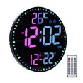 thumbnail image 1 of Reloj de pared Digital grande de 11,6 pulgadas con alarma remota, reloj con pantalla de hora, fecha, temperatura y semana, temporizador redondo , Estilo b, 1 of 8