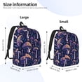 thumbnail image 4 of Daiia Floral Hippie Mushrooms Vintage Canvas Backpack for Men and Women ,Hiking Backpack,Travel Laptop Bag for School,Large Capacity Backpack, 4 of 8