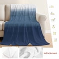 thumbnail image 5 of Navy Blue Ombre Blanket Soft Cozy Warm Throw Blanket for Couch, Plush Fuzzy Flannel Fleece Blankets for Sofa, Modern Abstract Art Texture Bed Blankets Lightweight Gifts for Women, 40"x60", 5 of 9