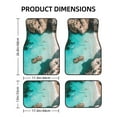 thumbnail image 2 of Sikiie Turquoise Beach Kayaking Car Foot Mat Set of 4 Pieces Basics Universal Fit Rubber Carpet Floor Mats For Car SUV Van & Truck, 26.8"L x 17.3"W (Front), 13"L x 17.3"W(Rear), 2 of 6