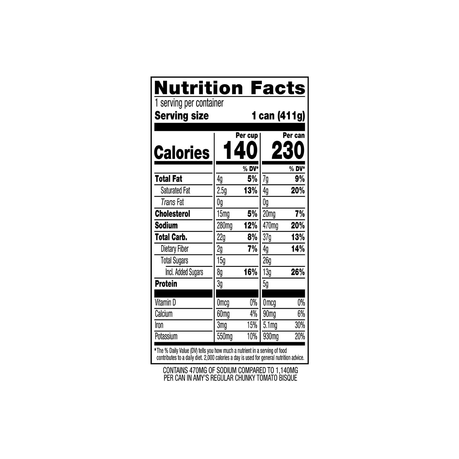 (3 pack) Amy’s Soup, Organic Light in Sodium Chunky Tomato Bisque, Made With Organic Tomatoes, Canned Soup, 14.5 Oz