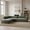 Green, variant on Christopher Knight Home 115" Modern L-Shaped Sectional Sofa with Chaise, Compressed Living Room Couch, Beige
