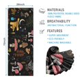 thumbnail image 2 of Red Mushroom Leaf Black Pattern Hot Yoga Mat Towel Non Slip for Hot Yoga - Quick-Drying Yoga Mat Cover with 4 Corner Pockets with Travel Bag - Hot Yoga Towel Non Slip 70"x26", 2 of 6