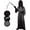 Black, variant on Kids Grim Reaper Costume with Glowing Red Eyes, Halloween Phantom Outfit Includes Scythe & Gloves for 8-10 Years