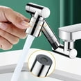 thumbnail image 3 of 1440 °   Rotatable Scalable Metal Faucet Aerator Bathroom Tap Splash-proof Bubbler Faucet Filter Nozzle Tap Saving Water Extender, 3 of 6
