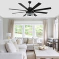 thumbnail image 4 of Bella Depot 72" Modern Black LED Ceiling Fan 6-Speed Reversible DIY Shape Chandelier With Dimmable Light and Remote Control, 4 of 14