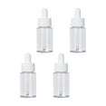 thumbnail image 3 of Botellas vacías de vidrio con cuentagotas de 4 piezas Sub botella transparente para cosméticos de aceites esenciales (100 ml), 3 of 5
