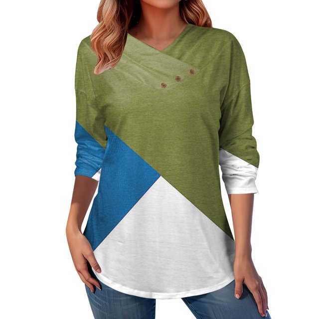 Gibobby Blusas Casual Camiseta y camiseta de manga larga para mujer Winter Ladies Sense(Verdinegro, S)