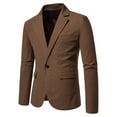 thumbnail image 3 of BOBOGOJP Veston pour Homme Coupe Régulière Mode Personnalité Veston Décontracté Blazer (Coffee,m), 3 of 5