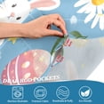 thumbnail image 3 of Yayeee Kitchen Curtains Tier Pair Light Filtering 27"x24" Rod Pocket Short Cafe Window Panel, Cartoon Easter Bunnies, 3 of 7