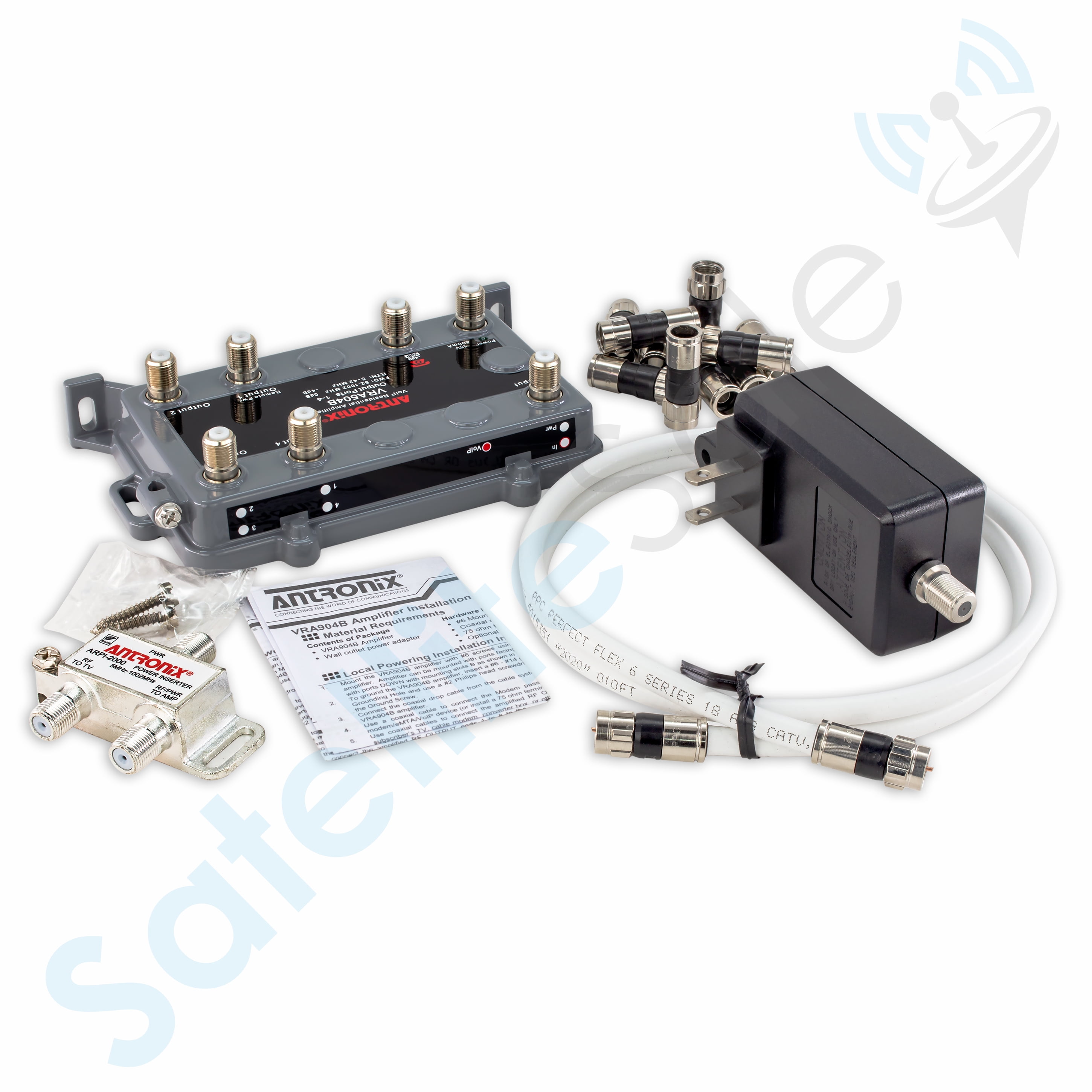 Antronix VRA504B/ACP VoIP Integrated Residential Amplifier 4+1P Kit by SatelliteSale