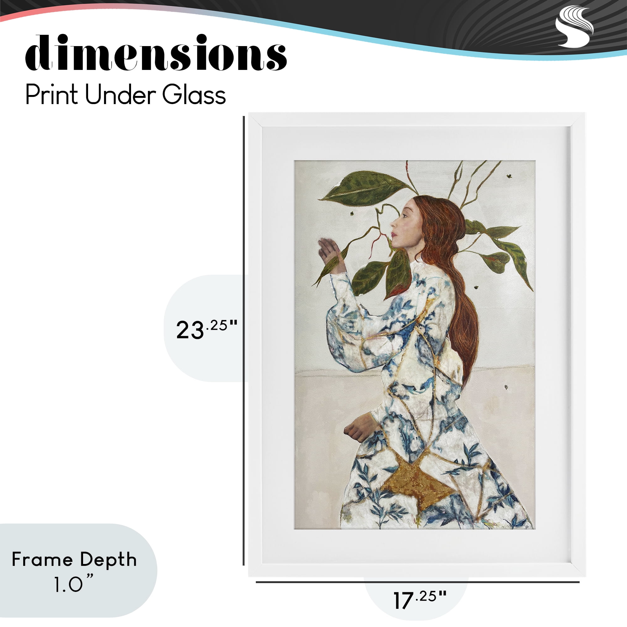 Stupell Industries Le Voyage Fantastique Portrait White Framed Print Under Glass, design by Karenina Fabrizzi