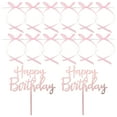 thumbnail image 6 of LOLIPPYY 1 Set Bow Cake Topper: Pink Bow Cake Topper Insert - Wedding Party Dessert Decorations Birthday Cupcake Picks Festive Baking Decoration, 6 of 7