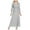 Gray, variant on Women Evening Party Wedding Guest Dresses Plus Size Hollow Out Lace Patchwork Solid Loose Hem Casual Long Dress Wine S (US Size:4)