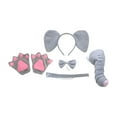 thumbnail image 2 of Sharprepublic 5xElephant Ears Headband Nose Bow Tie Tail Gloves Cute for Festival Roles Play without Skirt, 2 of 8