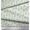 thumbnail image 3 of Soimoi Green Cotton Duck Fabric Silhouette Branch Leaves Print Sewing Fabric Yard 44 Inch Wide, 3 of 3