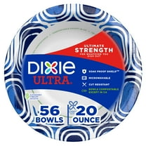 Dixie Ultra Disposable Paper Bowls, 20 oz, Multi-Color, 56 Count
