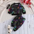 thumbnail image 4 of KYAIGUO 2PCS Baby Infant Boys Spring Sweatshirt Outfit Fall Tie-Dye Long Sleeve Sweatsuit Set Casual Trousers Suit, 4 of 9