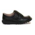 thumbnail image 2 of Kickers Kick Lo Velcro Junior's Double Hook And Loop Strap Leather Shoes In Black Size 5, 2 of 6