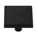 thumbnail image 2 of GlideRite 1-1/4 in. Classic Square Pyramid Cabinet Knobs, Matte Black, Pack of 25, 2 of 5