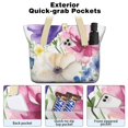 thumbnail image 2 of Tote Bag for Women - Pioneer Flower Shoulder Bag - Large Utility Work Duffle Bag with Zipper Handbag for Travel, Work, Sprots, 2 of 5
