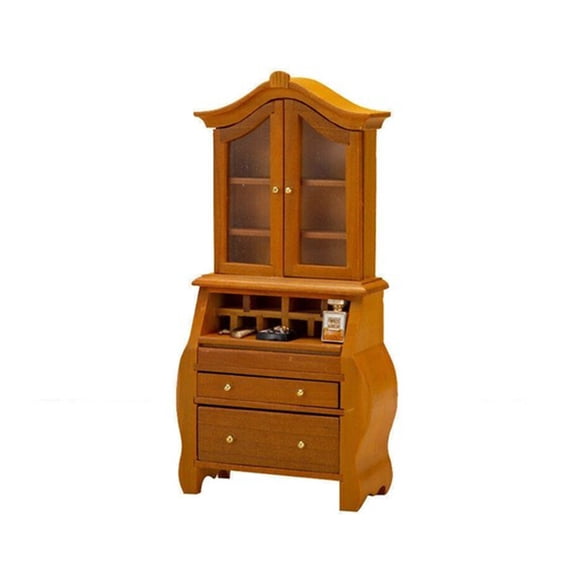 1:12 Scale Dollhouse Mini Wooden Bookcase Vertical Cabinet Study Furniture